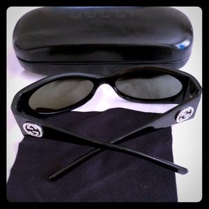 Authentic Gucci Black Rhinestone Sunglasses